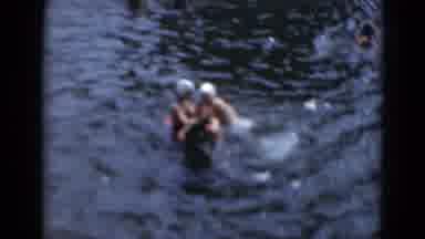 Middletown Pennsylvania (1975): Groups Of People Swimming Together And Jumping Off