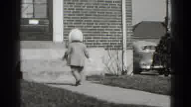 Middletown Pennsylvania (1975): Little Girl Running To Sit Down On The Stairs But