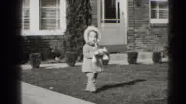 Middletown Pennsylvania (1975): Girl And Boy Dressed In Winter Clothes Walk Around