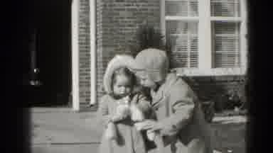 Middletown Pennsylvania (1975): Two Kids Playing Outside As Church Gets Out On A