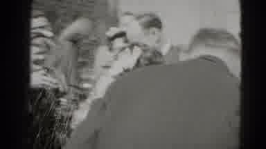 Middletown Pennsylvania (1975): Happy Wedding Couple Leaving Church Rice Shower