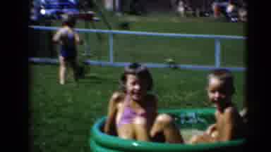 Middletown Pennsylvania (1975): Style Backyard Fun Two Boys And A Girl Are Bathing