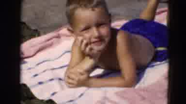 Middletown Pennsylvania (1975): Boy In Garden Smiles At Camera In Summer Home