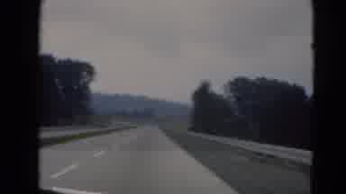 Middletown Pennsylvania (1975): Driving On A Divided Highway Towards A Hill Filled