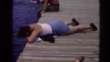 Middletown Pennsylvania (1975): Women Lay Out On A Dock Under The Sun And Watch