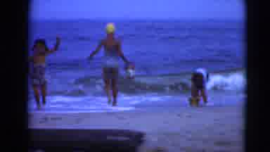 Middletown Pennsylvania (1975): Kids Playing On The Beach Having Fun In The Sun