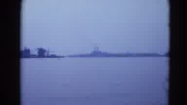 Middletown Pennsylvania (1975): View Of Bridge And Boats In Harbor On A Cloudy Day