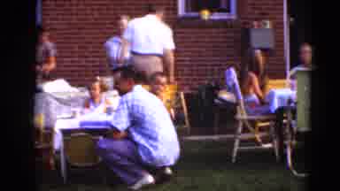 Middletown Pennsylvania (1975): People Eating At Outdoor Picnic On A Bright Sunny