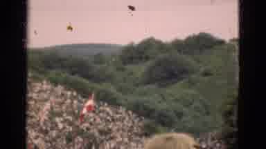 Denmark (1975): People On A Hillside With Flags Waving In The Breeze