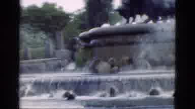 Denmark (1975): Cool Looking Water Fountain Sprays Water Next To A Tall Tower