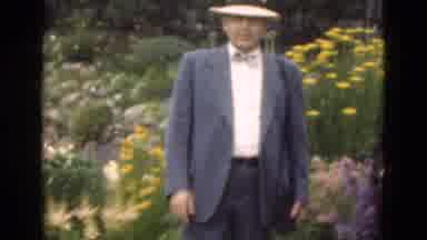 Denmark (1975): Old Man In Tan Fedora With A Blue Sport Coat Standing Next To A