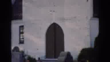 Denmark (1975): Church Entrance With Beautiful Garden And Plants On Beautiful