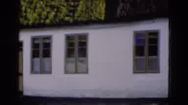 Denmark (1975): An Abandoned Building With Broken Windows And A Thatched Roof