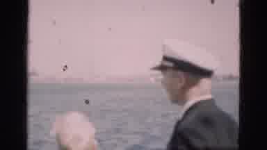 Denmark (1975): A Naval Man Viewing The Many Ships In The Harbor Across From Where
