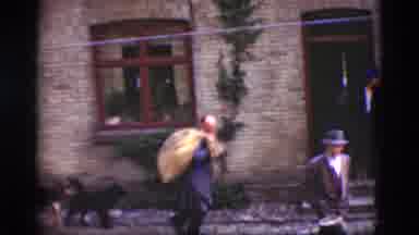 Denmark (1975): Man Being Followed By Dogs Another Man Walking Past A Woman Waving