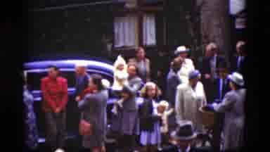Denmark (1975): Family And Friends Gather Together Around A Large Black Car And