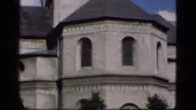 Denmark (1975): Vintage Church With Bright Sky Is Being Filmed