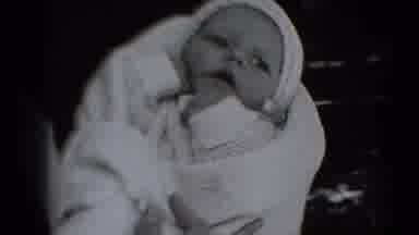 Middletown Pennsylvania (1975): Content Infant Wrapped In Comfy Blanket Curiously