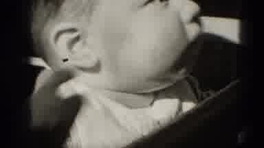 Middletown Pennsylvania (1975): Black And White Close-Up Of Young Baby In A Bib