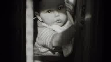 Middletown Pennsylvania (1975): Curious Baby Grabs Railing To Peek Out Over Top Of