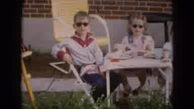 Middletown Pennsylvania (1975): Three Children Enjoying A Picnic Outdoors In The