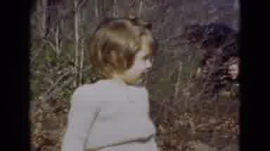 Middletown Pennsylvania (1975): Young Toddler Girl Looking Around By Running