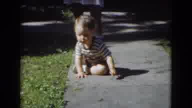 Middletown Pennsylvania (1975): Child Seems To Be Learning How To Walk He Fell