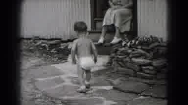 Middletown Pennsylvania (1975): Toddler Walks Around Outside In Nothing But Diaper