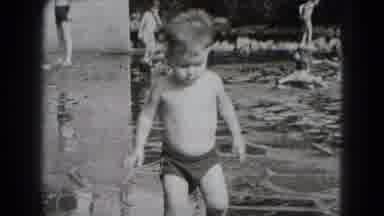 Middletown Pennsylvania-1975: The Baby Was Walking And Playing Through The Water