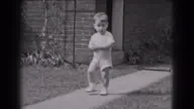 Middletown Pennsylvania (1975): Little Boy Who Is A Toddler Walking Down The
