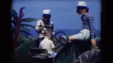 Middletown Pennsylvania (1975): Brothers Playing With Grandpa's Tractor