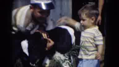 Middletown Pennsylvania (1975): Two Boys Playing With Their Goat On A Farm