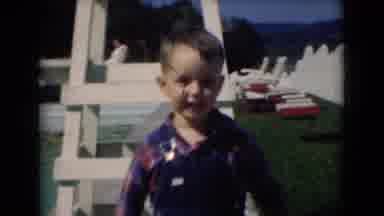 Middletown Pennsylvania (1975): Toddler Running And A Baby Dressed Up Having Fun