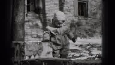 Middletown Pennsylvania (1975): Black And White Video Of A Toddler In Warm Outfit