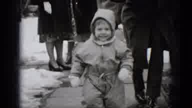 Middletown Pennsylvania (1975): Young Toddler Girl Slowly Walks Towards The Camera