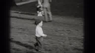 Middletown Pennsylvania (1975): Toddler Chases Birds At The Park Outside On A