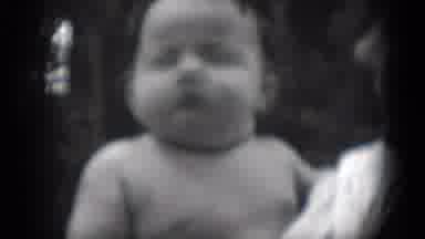 Middletown Pennsylvania (1975): Adorable Chubby Sleepy Dark Haired Infant Being