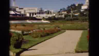 PORTUGAL-1975: A View Of A Beautiful Garden And Surrounding Scenery