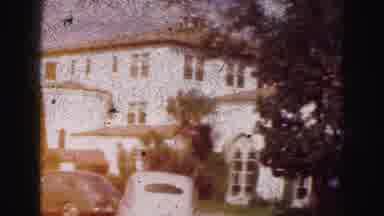Florida Everglades USA (1975): Cars Palm Trees Lawn Road In Front Of Mansion On