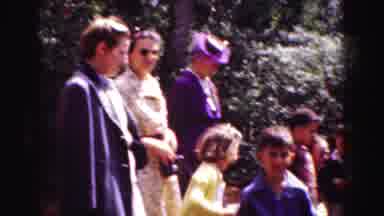 Florida Everglades USA (1975): People Gathered Together At A Park
