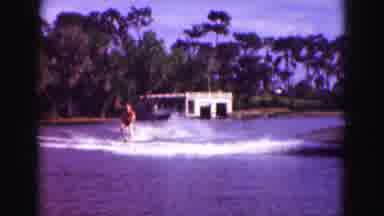 Florida Everglades USA (1975): Man Tries To Water Sky But Takes A Spill Into The