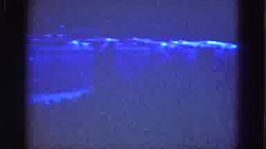 Florida Everglades USA (1975): Very Dark Light And Dark Blue Image Of A Shoreline