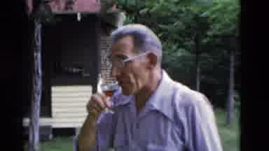 Somerset Kentucky USA (1975): Vintage Photo Of Older Man Sipping A Drink While An