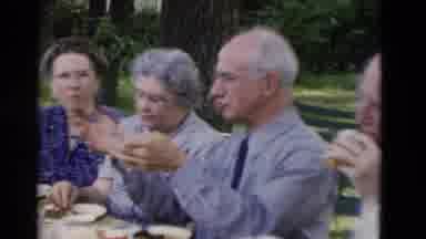 Somerset Kentucky USA (1975): Two Older Woman And Two Older Men Eating At A Table