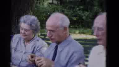 Somerset Kentucky USA (1975): A Group Of Older People Having A Picnic At The Park