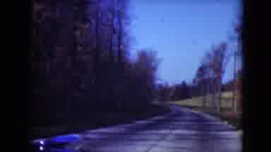 Middletown Pennsylvania (1975): Car Driving Down A Narrow Winding Road Surrounded