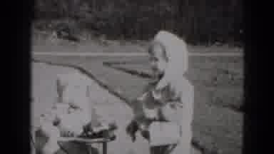 Middletown Pennsylvania (1975): Little Kids Outside Playing With Their Mom On A