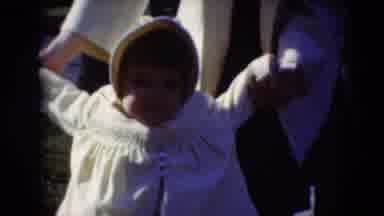 Middletown Pennsylvania (1975): A Little Girl Learning To Walk With Her Mother