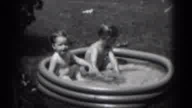 Middletown Pennsylvania (1975): Black And White Video Children Bathing Outside