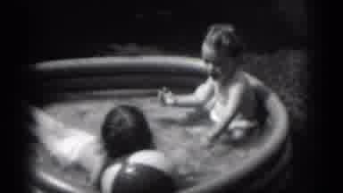 Middletown Pennsylvania (1975): Two Small Boys Playing In Kiddie Pool With Beach